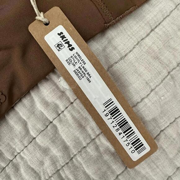 NWT Skims Wireless Lightly Lined Bra 36DDDD (US 36G, UK 36F) Brown Jasper - Picture 3 of 5